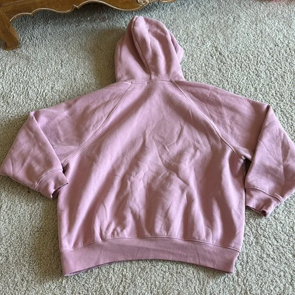 Aritzia Terry Sweatfleece Mega Raglan Hoodie Tart Pink Medium - Picture 9 of 9